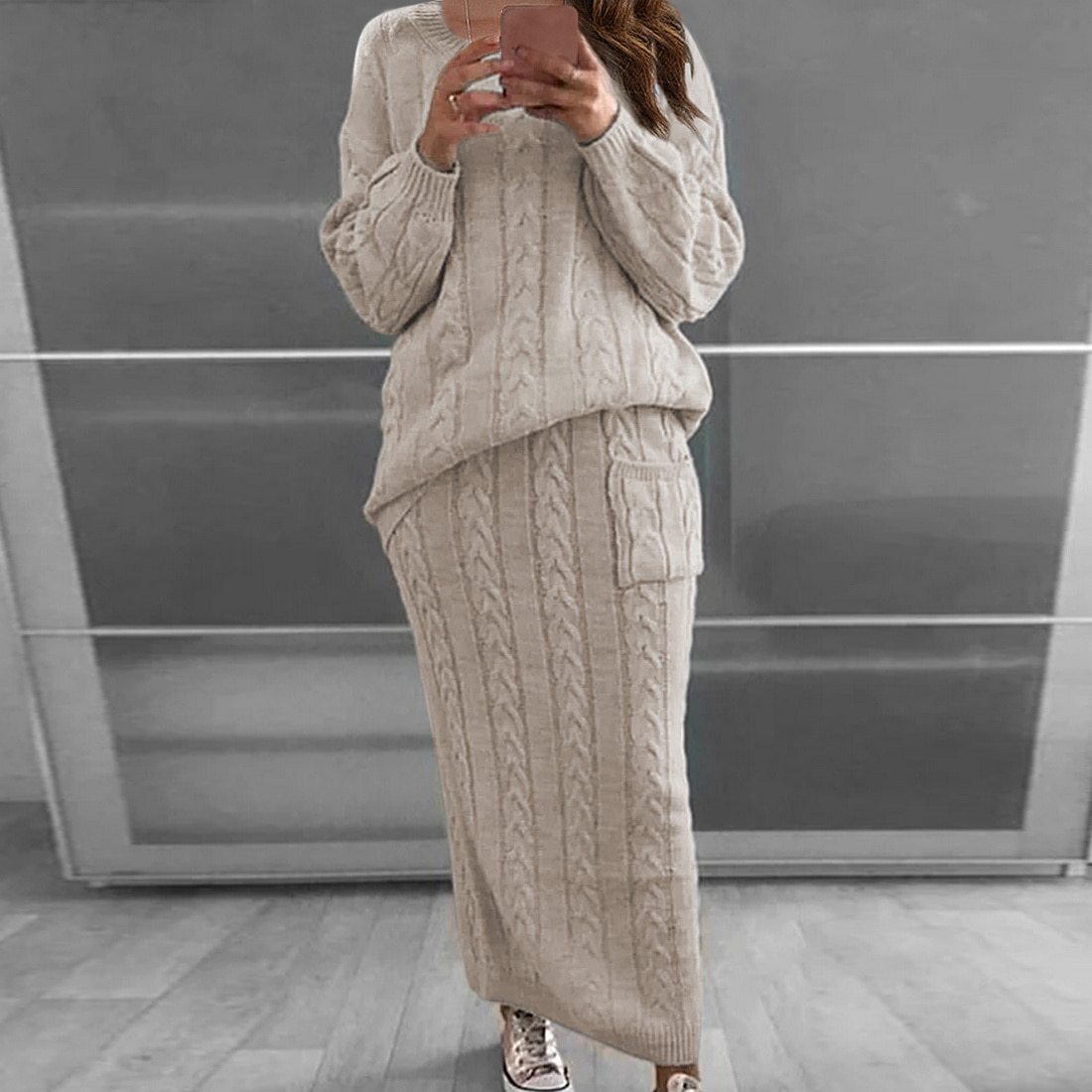 Fashion twist sweater set