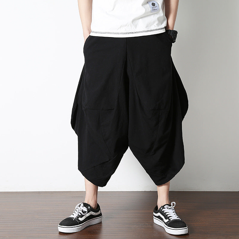 Flying Squirrel Pants Loose Cropped Crotch Pants