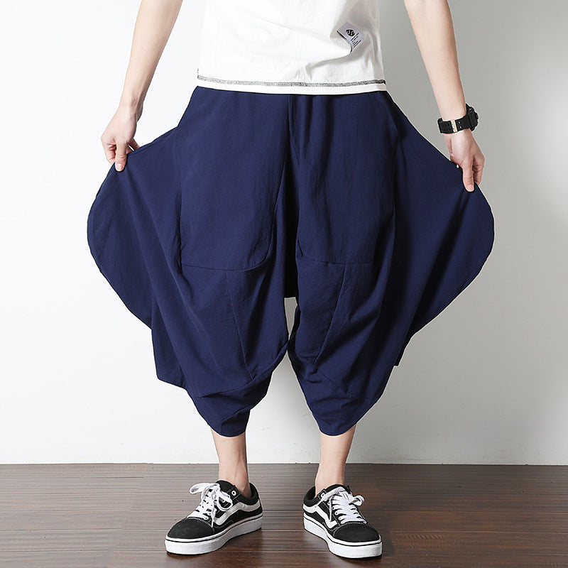 Flying Squirrel Pants Loose Cropped Crotch Pants