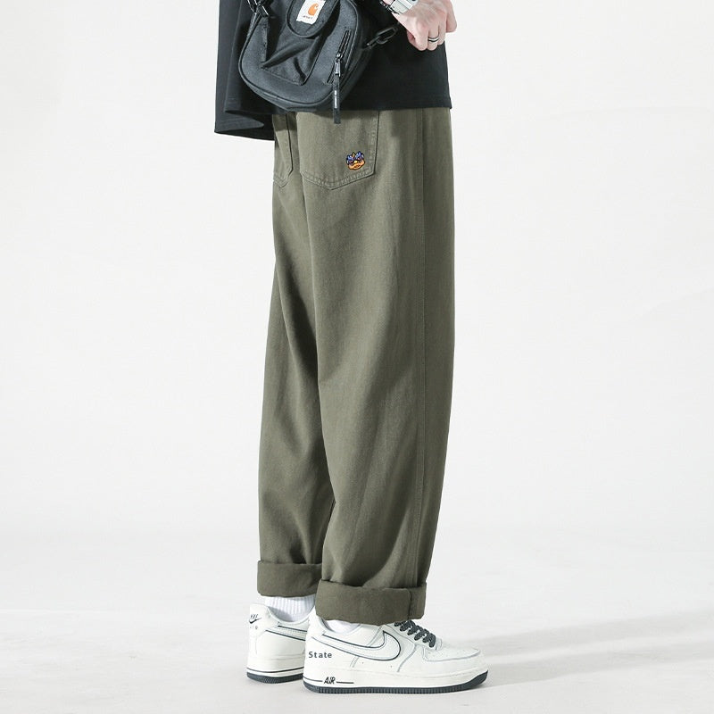 Men's Loose Cargo Pants Straight Casual Trousers