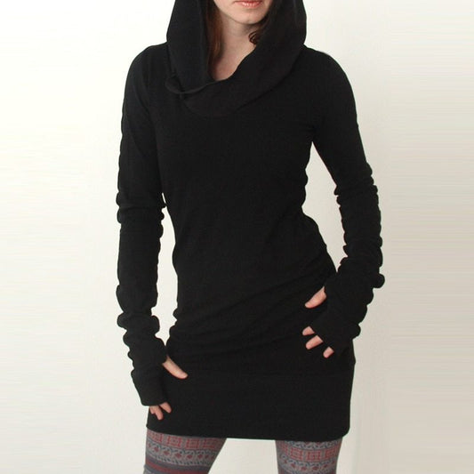 Midnight Edge Hoodie Dress