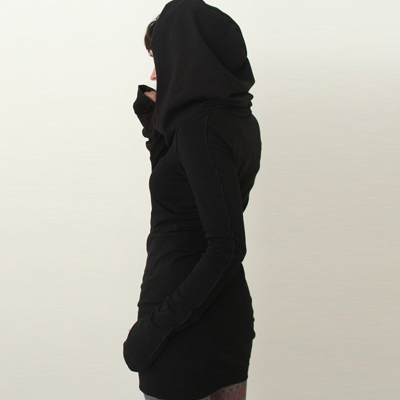 Midnight Edge Hoodie Dress