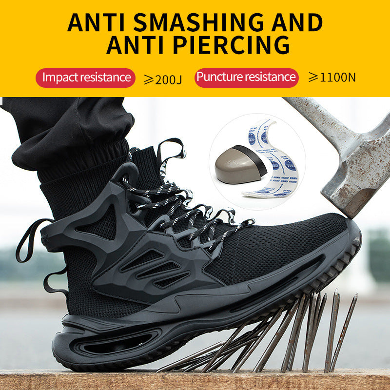 High Top Labor Protection Shoes Piercing Steel Head Protection