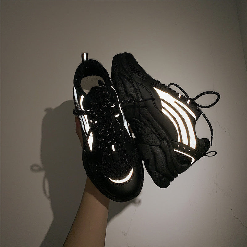 Platform Reflective Sneakers