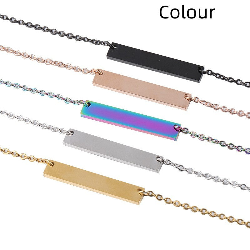 Titanium Steel Strip Geometric Necklace