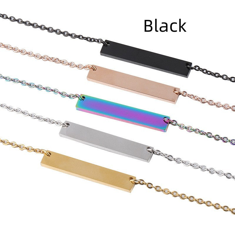 Titanium Steel Strip Geometric Necklace