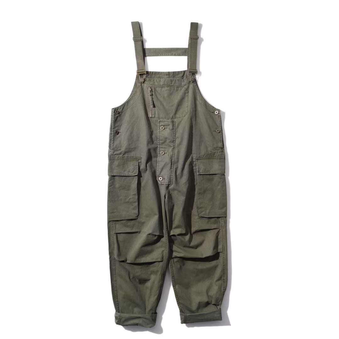 Straight Hiphop Loose Vintage Overalls Mens Trendy Korean Style Overalls