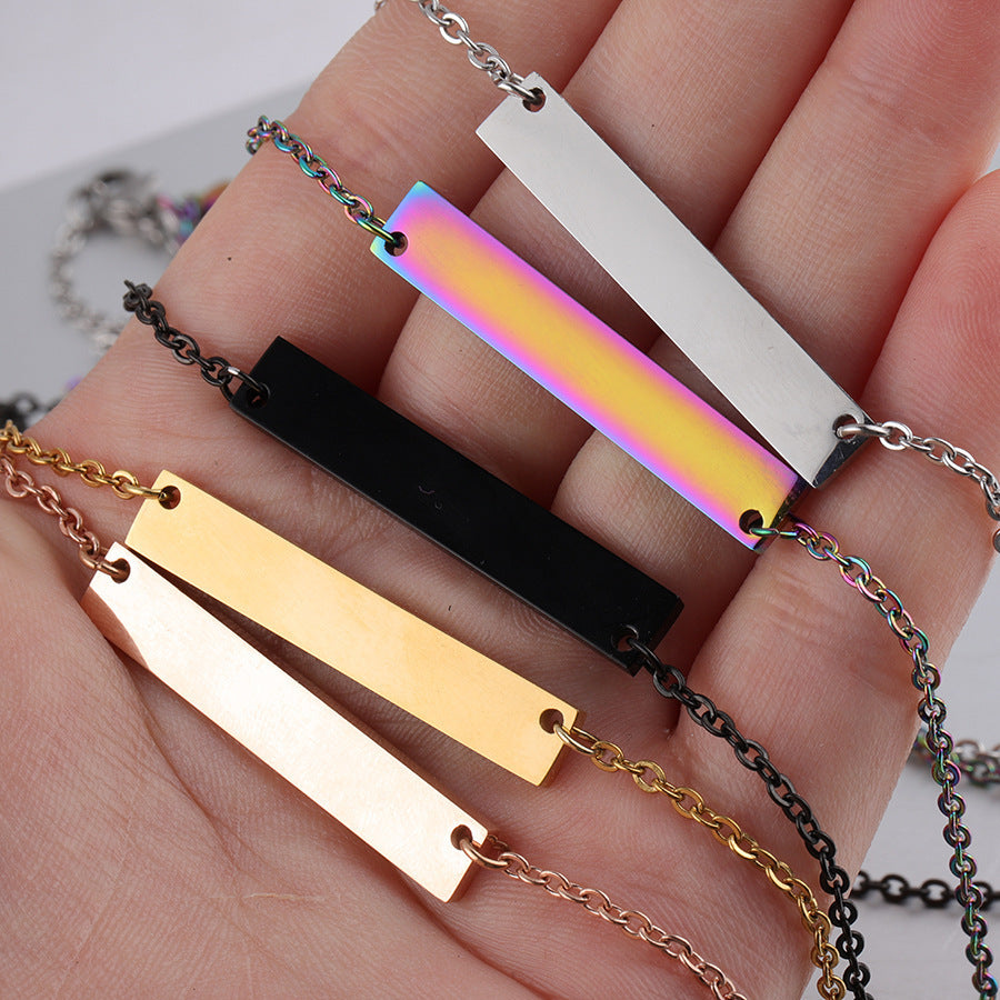 Titanium Steel Strip Geometric Necklace