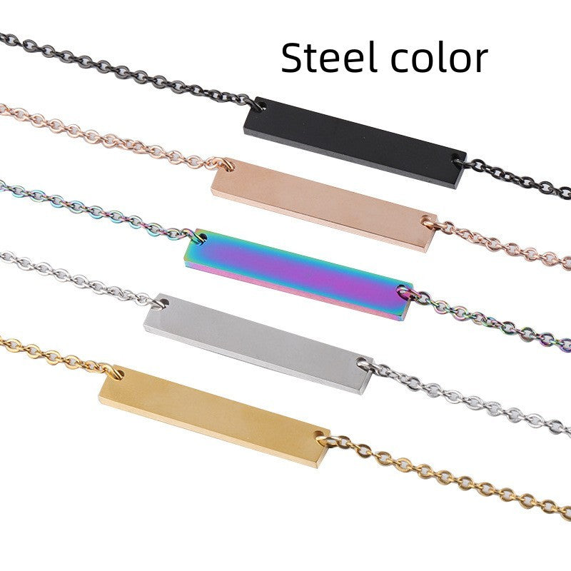 Titanium Steel Strip Geometric Necklace