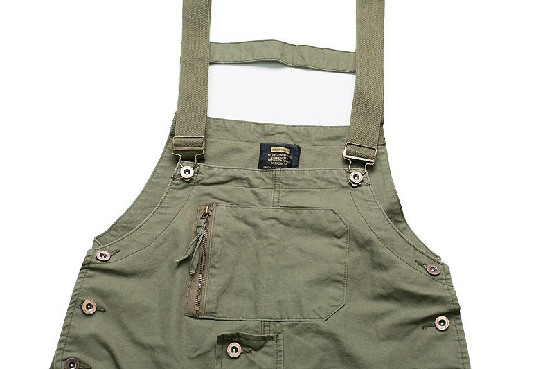 Straight Hiphop Loose Vintage Overalls Mens Trendy Korean Style Overalls