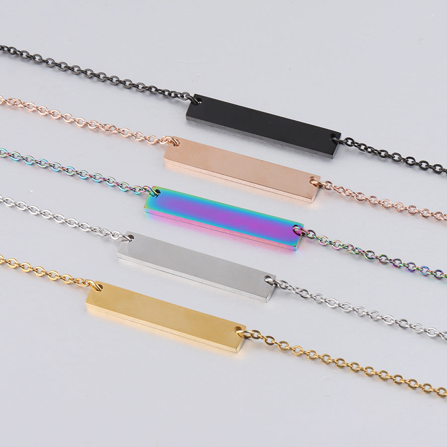 Titanium Steel Strip Geometric Necklace