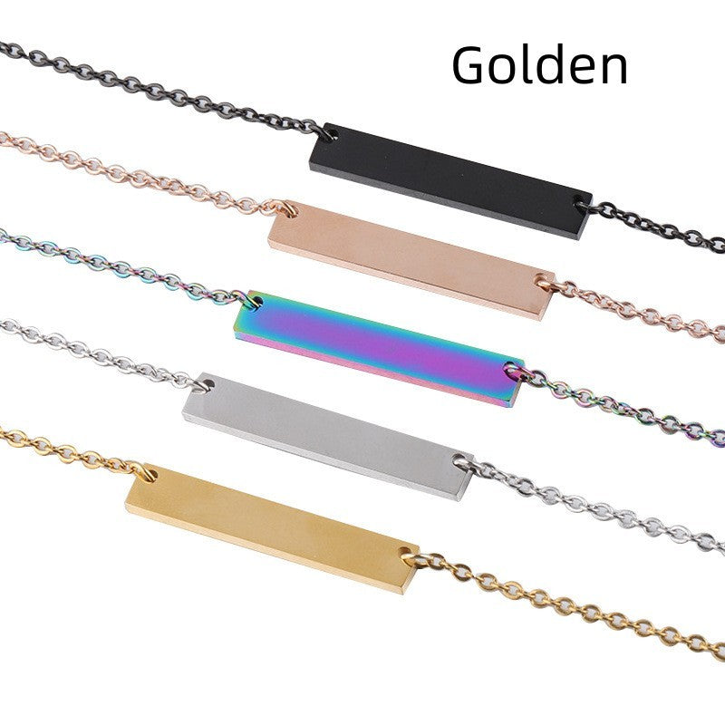 Titanium Steel Strip Geometric Necklace